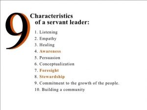 Servant Leader characteristics