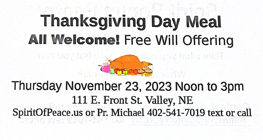 Celebrate Thanksgiving in Valley!
